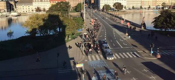 What traffic jams look like during rush hour in Copenhagen - Traffic jams, A bike, Not mine, Tjournal, Auto, Video